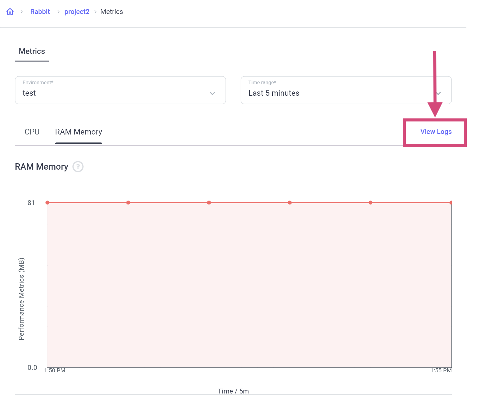 Go to Logs from Metrics