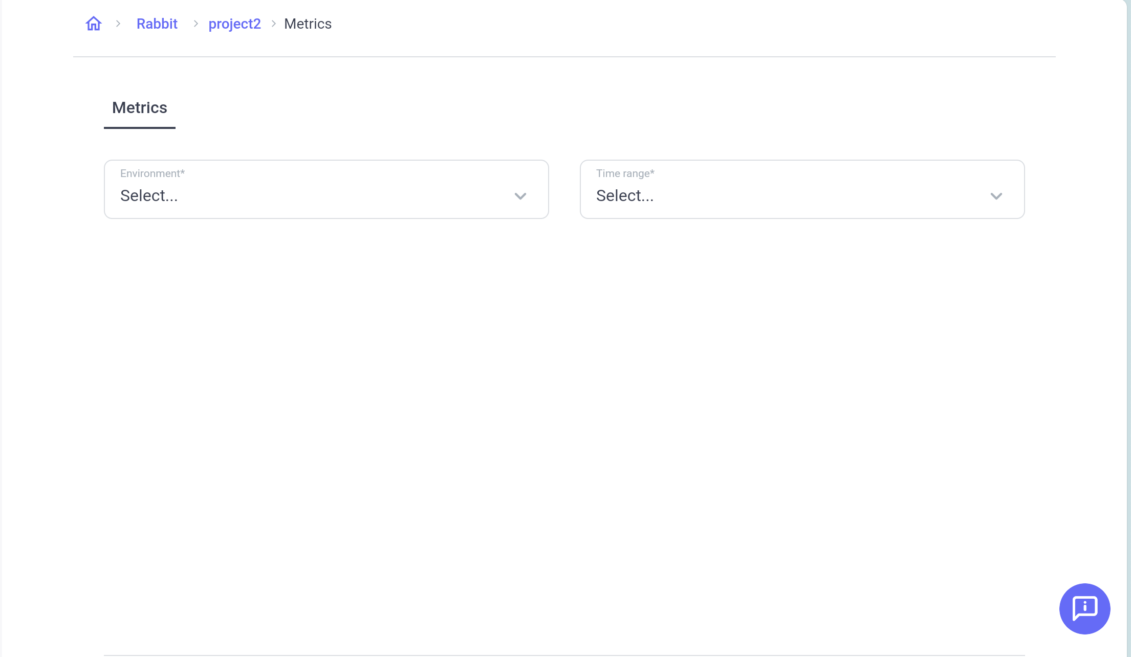 Select Environment for Metrics